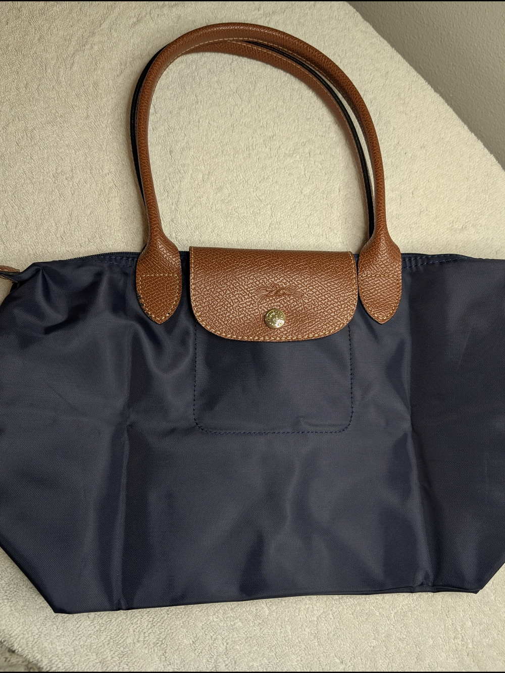 Longchamp Le Pliage Navy Medium Size - EUC